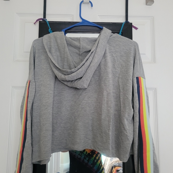 Wild Fable Rainbow Cropped Hoodie and Jogger Pants Matching Set - Picture 4 of 10